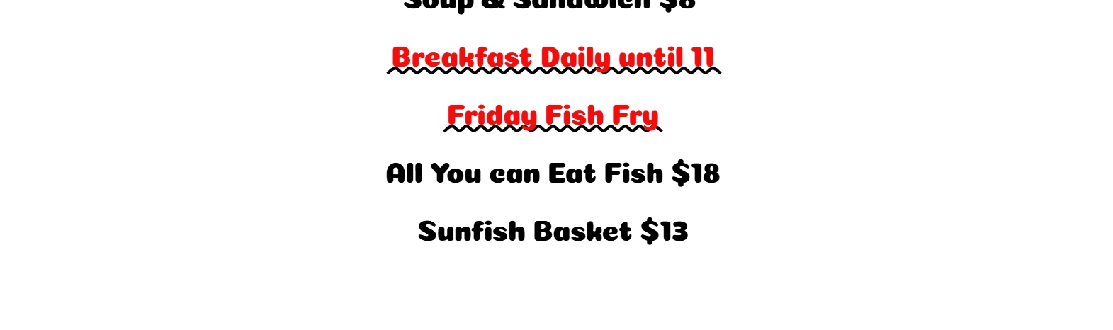 Lincoln Depot menu special 3